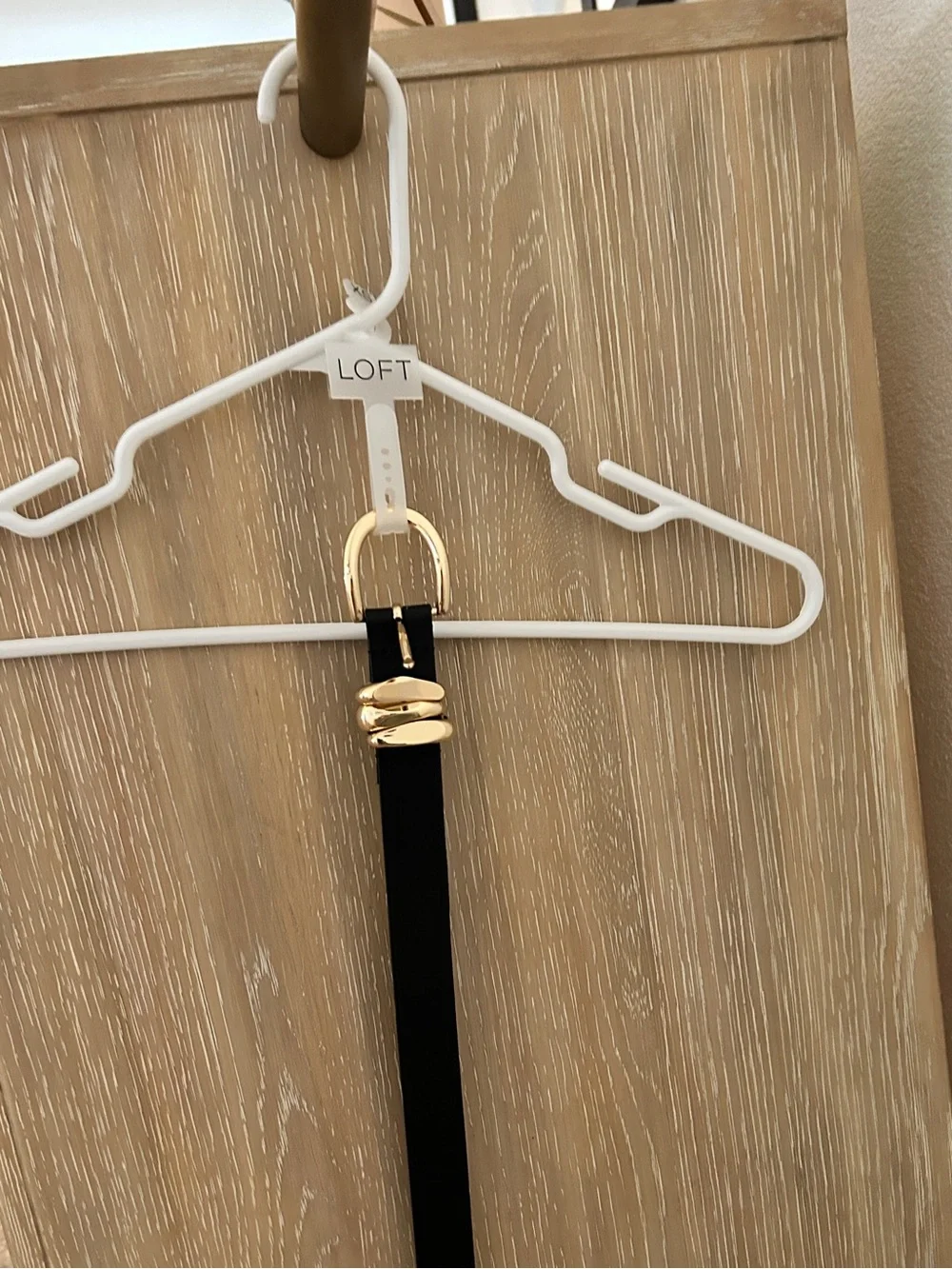 Loft Molded Buckle Leather Belt